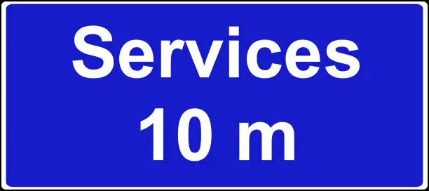 Vector illustration of Service area motorway sign