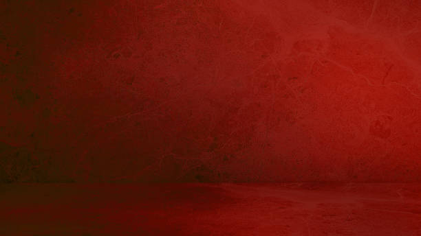 istock bright red emperado marble floor and wall backgrounds, room, interior, indoor for products displayed. realistic empty room of stone materail with artificial light. 1352497981