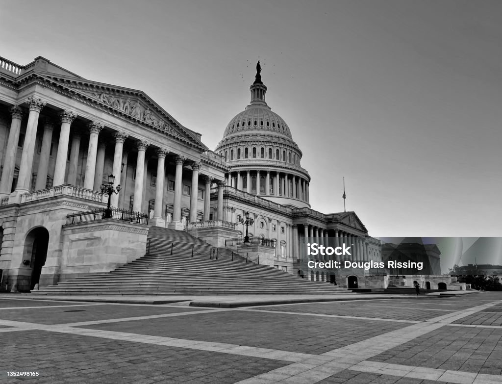 Capitol Building - Vaccine Mandate Washington DC Stock Photo
