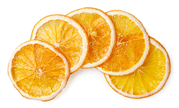 istock Dried orange slices on a white background. Isolated 1352501185
