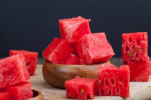 istock sliced red ripe watermelon close up 1352503099