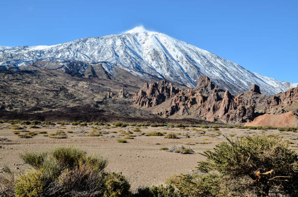 pustynny krajobraz w parku narodowym volcan teide - 3622 zdjęcia i obrazy z banku zdjęć
