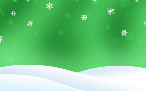 Snowdrift Winter Holiday Background Snowy winter holiday green background with space for your copy. snowdrift stock illustrations