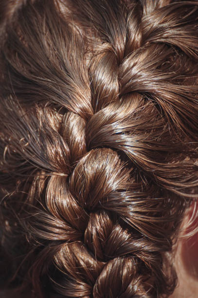 istock Braided Wavy Brown Hair 1352515662