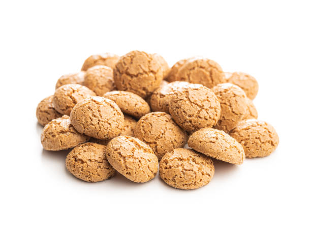 istock Amaretti biscuits. Sweet italian almond cookies. 1352517229