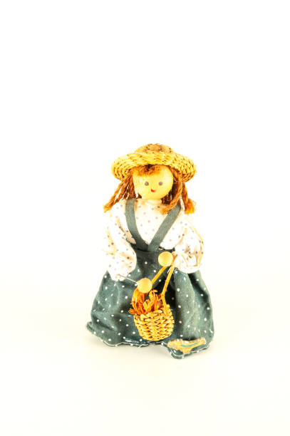 istock Pierrot toy doll on white background 1352517624