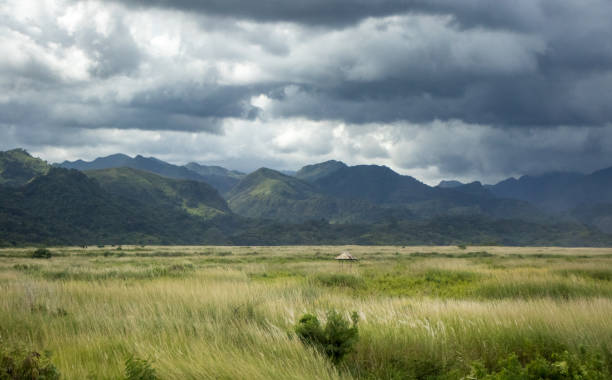 Zambales Mountains Wide shot of the Zambales Mountains from Pampanga, Luzon, Philippines zambales province photos stock pictures, royalty-free photos & images