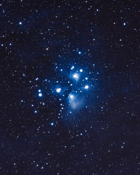 Pleiades, The Seven Sisters Canon 77D 
250mm
f/4.9
36x60s 
Iso 1600 the pleiades stock pictures, royalty-free photos & images