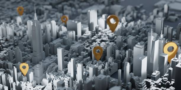 istock pin on map usa dark tone glow pin connection communication and service delivery 3d illustration 1352519546