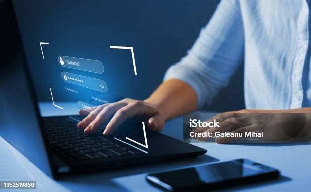 Secure Access To Personal Information Of Network Users Data Protection And Secured Internet Access Cyber Security Concept Stock Photo - Download Image Now