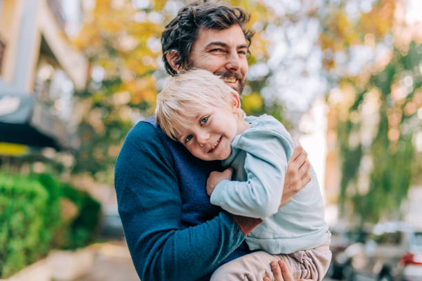 istock Dad and son outdoors. 1352526065