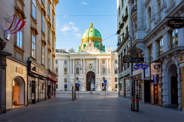 Kohlmarkt shopping street in Vienna, Austria stock photo
