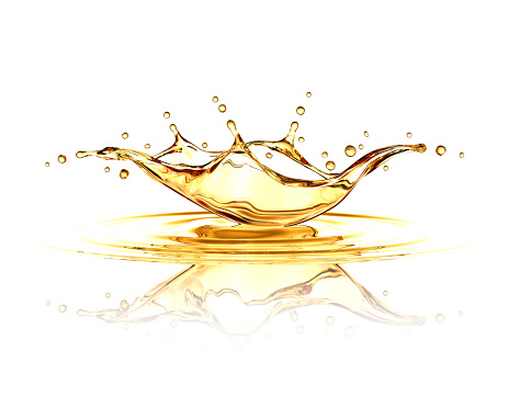 Oil splash isolated on white background. 3D Render