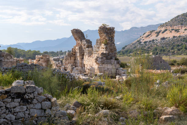 istock Ruins in ancient city Andriake near Myra. 1352543161