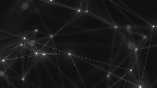 istock Abstract technology background from lines and dots. Plexus space geometrical backdrop 1352543176