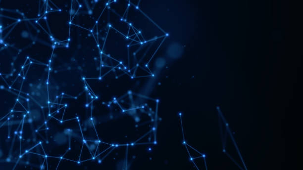 istock Abstract technology background from lines and dots. Plexus space geometrical backdrop 1352543208