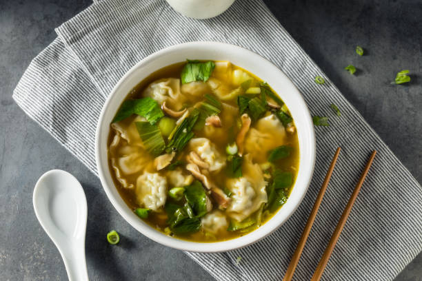 istock Homemade Asian Chicken Wonton Soup 1352552172