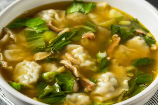 istock Homemade Asian Chicken Wonton Soup 1352552187