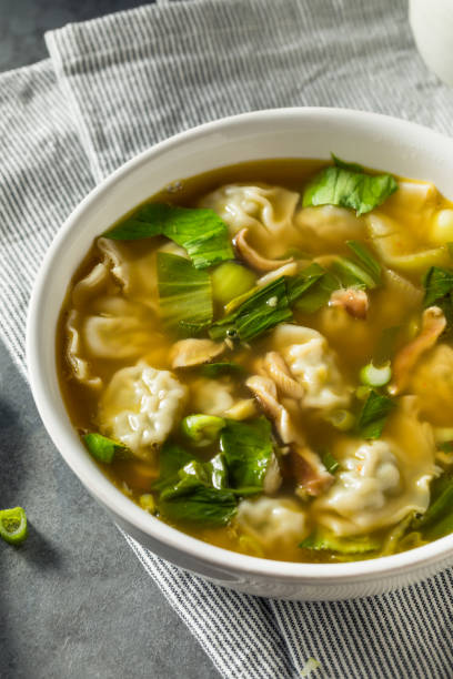 istock Homemade Asian Chicken Wonton Soup 1352552190