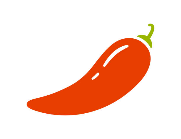 ilustrações, clipart, desenhos animados e ícones de pimenta vermelha. ícone do nível de chili. marca de nível de especiarias - leve, picante ou quente. ilustração de vetor isolada em fundo branco - pimento