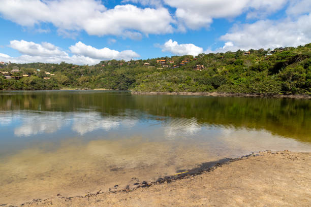 istock Lake, forest and houses 1352558780