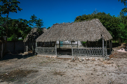Mexico - Abandoned Thatched Hut in Rural Yucatan State