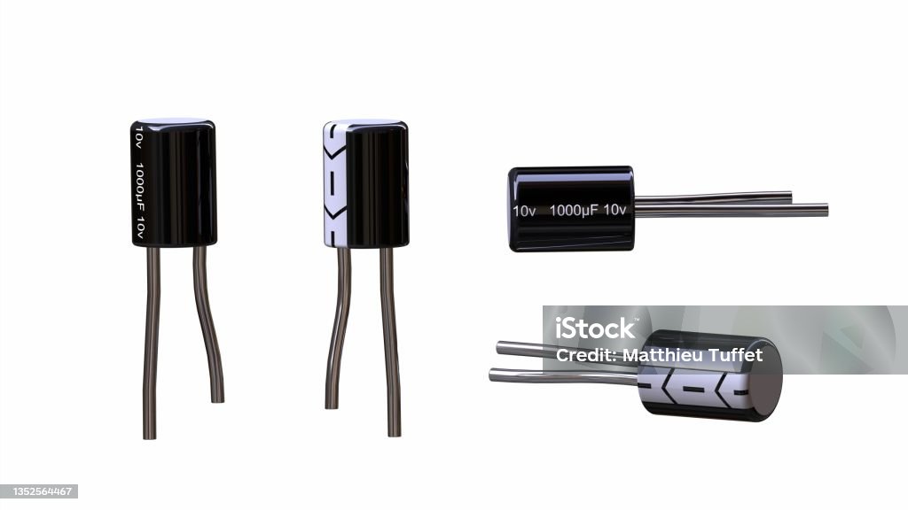 Cpacitor Component Image Capacitor Electronic Component Isolated On White Background In ...