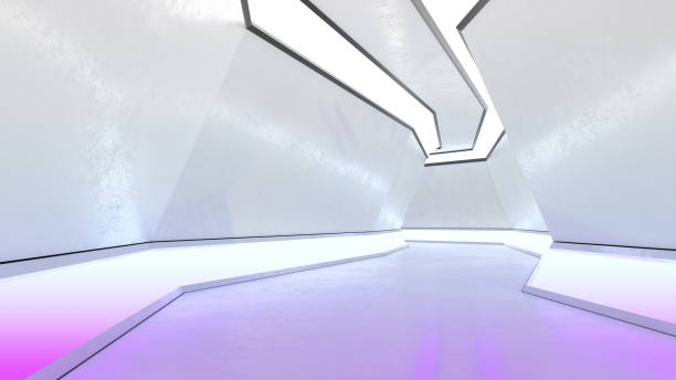 istock Futuristic Tunnel with Neon Lights 1352577961