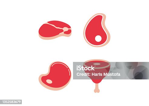 istock Meat icon design template vector isolated illustration 1352583679
