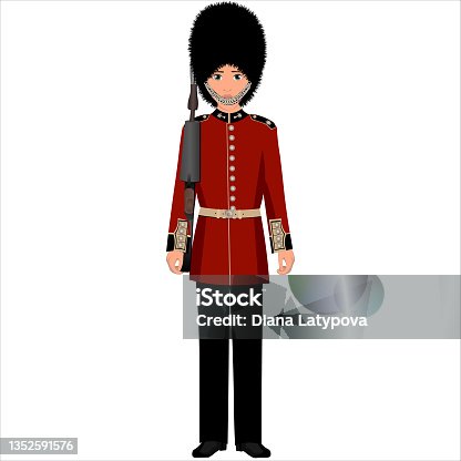 istock Men's folk national English costume. Vector illustration 1352591576