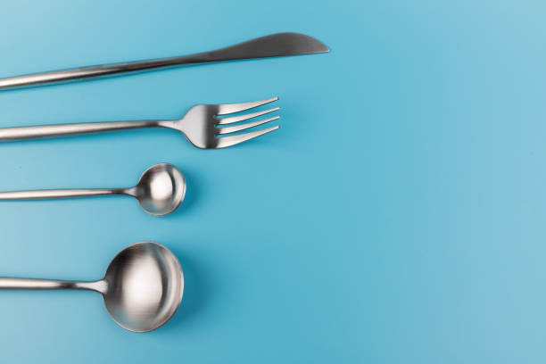 istock Set cutlery of fork, spoon and knife. for your design. 1352591717
