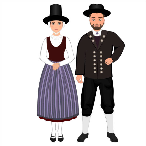 Patience stress Multiple Woman And Man In Folk National Welsh Costumes Vector Illustration Stock  Illustration - Download Image Now - iStock