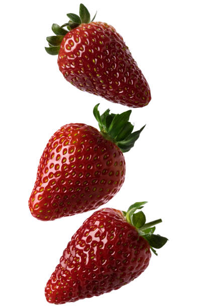 istock Fresh strawberries isolated on a white background. 1352596693