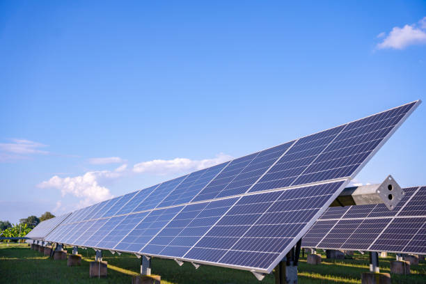 istock Solar plant(solar cell) with the cloud on sky, hot climate causes increased power production, Alternative energy to conserve the world's energy, Photovoltaic module idea for clean energy production 1352600433