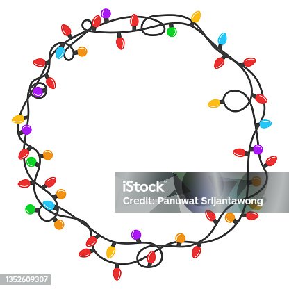 istock colorful christmas light bulb round frame 1352609307