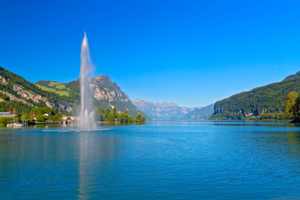 istock Weesen am Walensee, Glarus Alps, Glarus, Switzerland 1352614127
