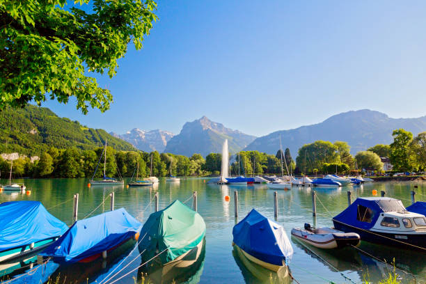 Weesen am Walensee, Glarus Alps, Glarus, Switzerland