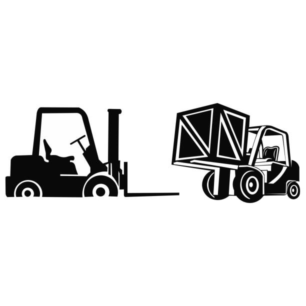 ilustrações de stock, clip art, desenhos animados e ícones de forklift truck - editorial land vehicle construction equipment built structure