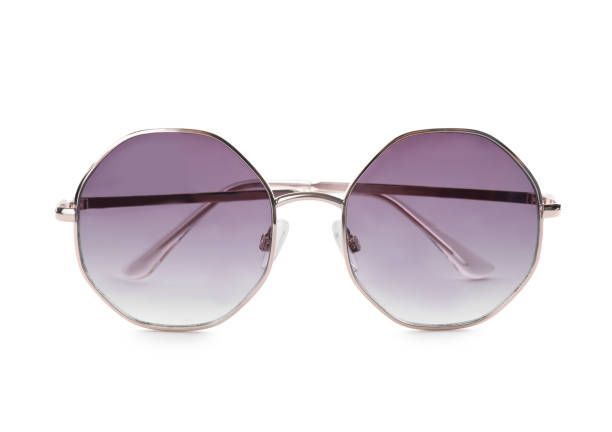 Stylish sunglasses isolated on white. Beach object