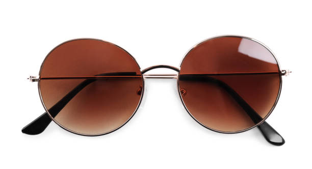 istock Stylish sunglasses isolated on white. Beach object 1352618171