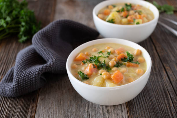 istock Vegan soup with chick peas, potatoes and vegetable 1352621482