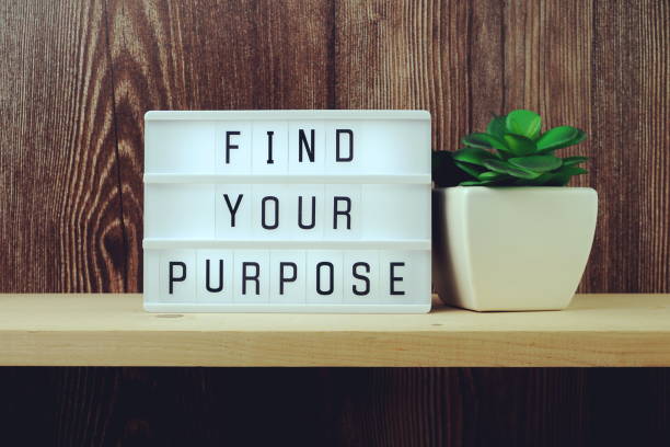 istock Find Your Purpose word in light box on wooden background 1352622661