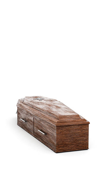 istock wooden coffin isolated on white 1352623477