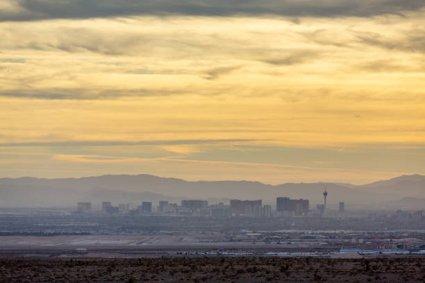 istock Las Vegas skyline from a distance 1352644877