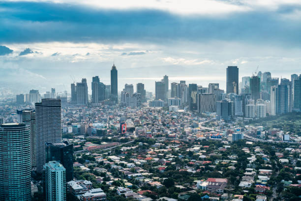 istock Aerial view over Makati Skyline, Metro Manila, Philippines 1352646084
