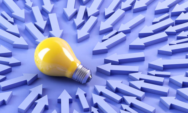 istock Arrows pointing to the light bulb 1352646192