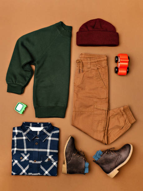 istock Little boy outfit for winter or autumn. 1352646215