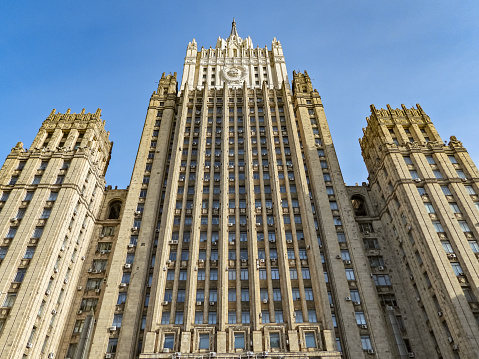 The building of the Ministry of Foreign Affairs of Russia in Moscow