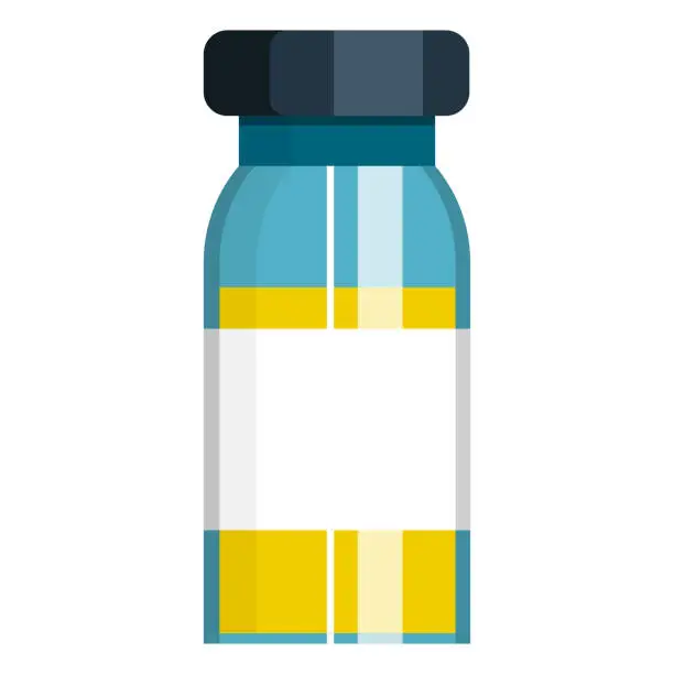 Vector illustration of injection medicine in a bottle. Vector illustration