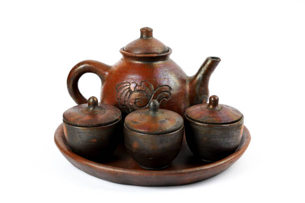 istock set of antique teapot isolated on white background 1352652293